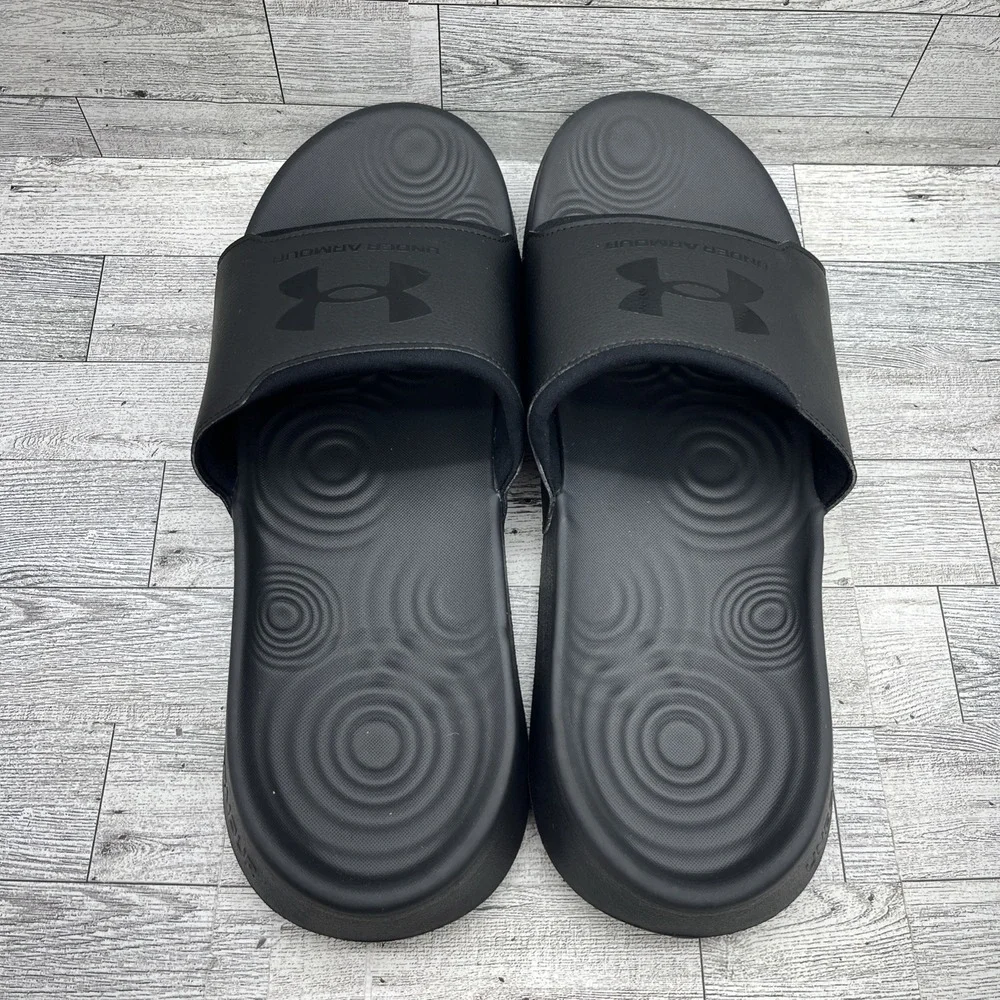 Under Armour Ignite‎ Select Black Casual Slide Sandals 3027219-002 Men Size 14
